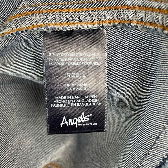 Angels Forever Young Denim Jacket Size L EUC - Picture 8 of 8